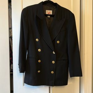 Vintage Mondi Double Breasted Blazer with Gold Buttons